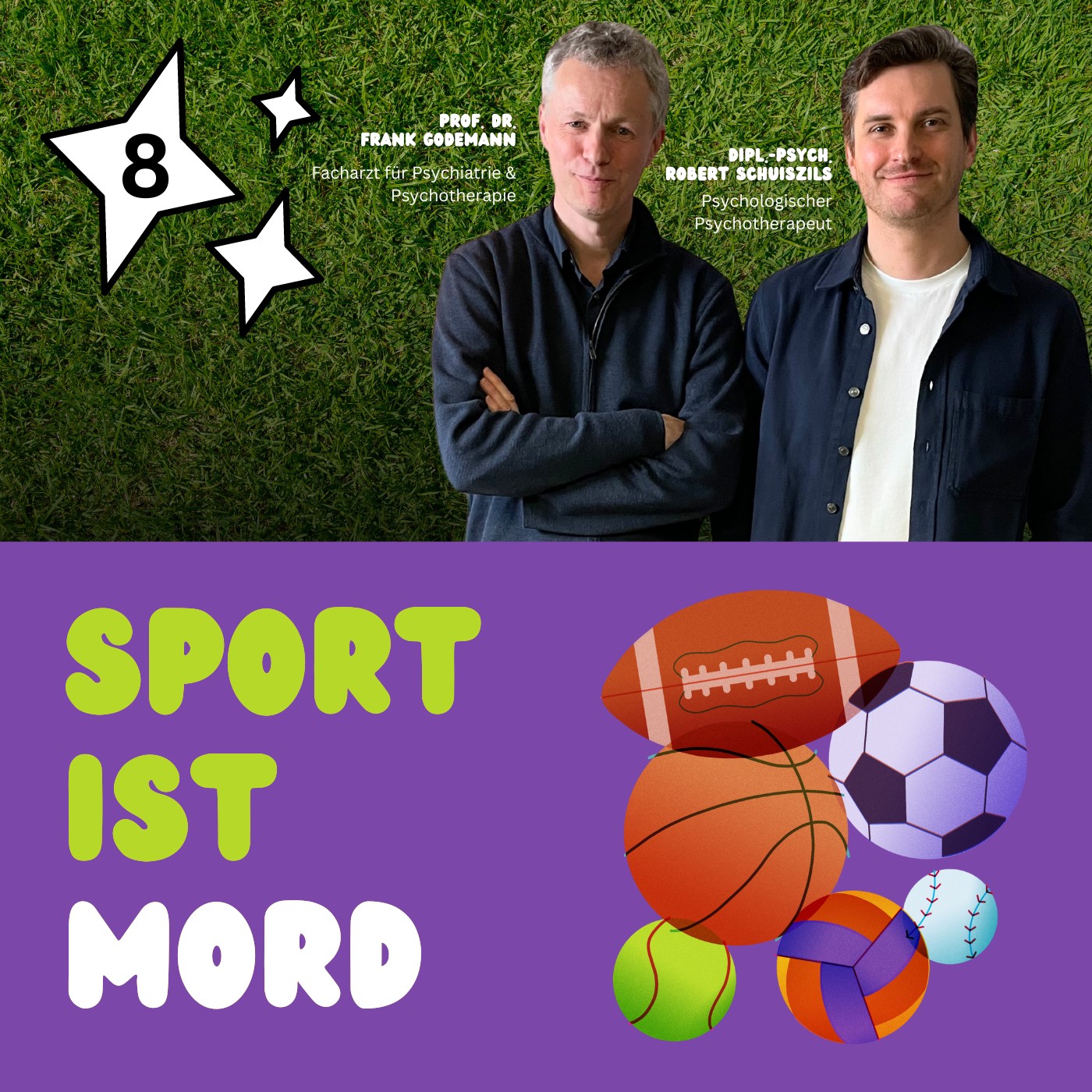 Podcast Psychotherapie einfach erklärt Thumbnail Folge 8 Sport ist Mord